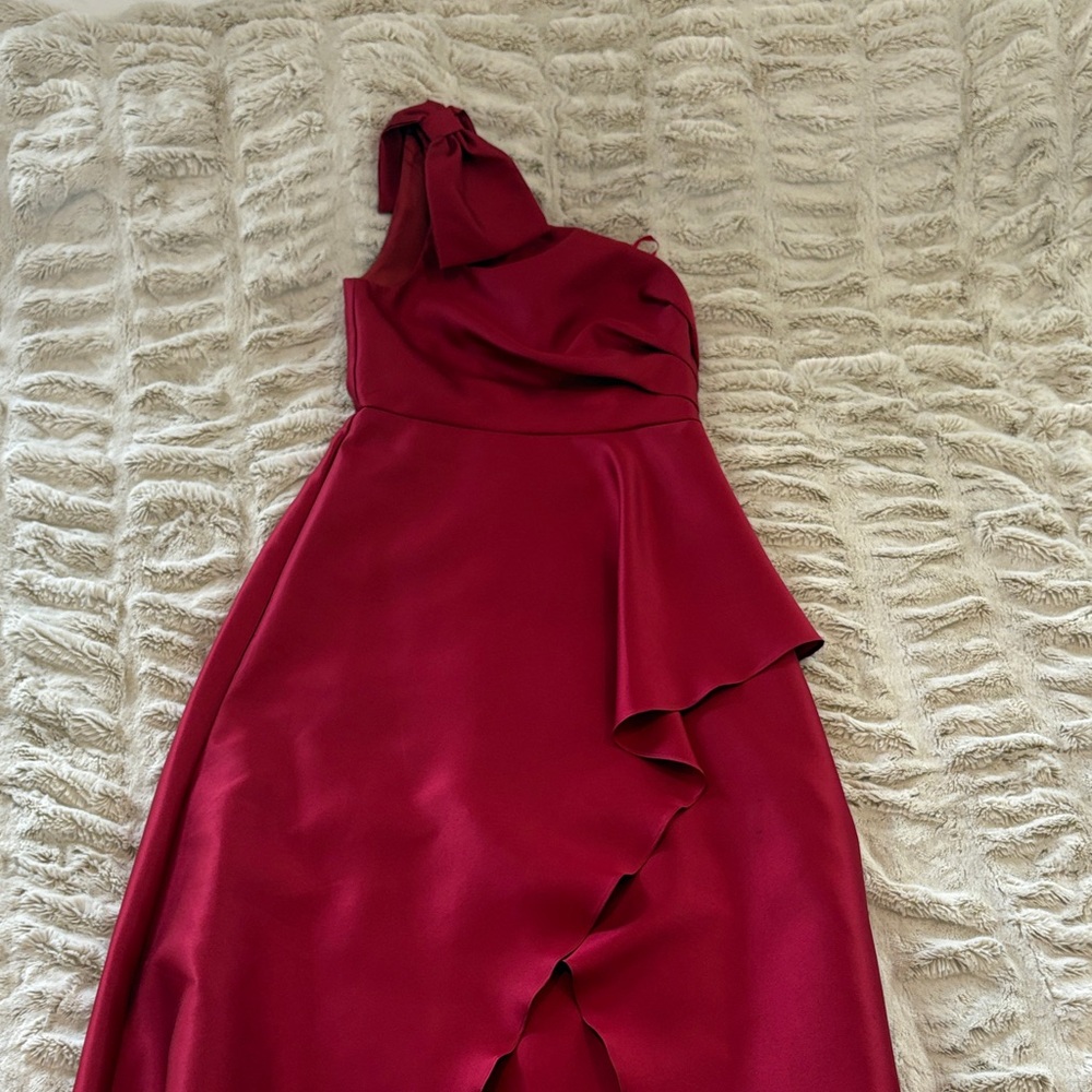 Adrianna Papell One Shoulder Dress in Red